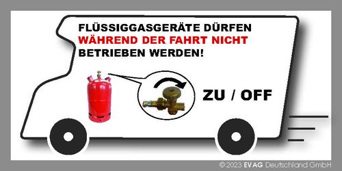Aufkleber Flüssiggasgeräte nach G 607